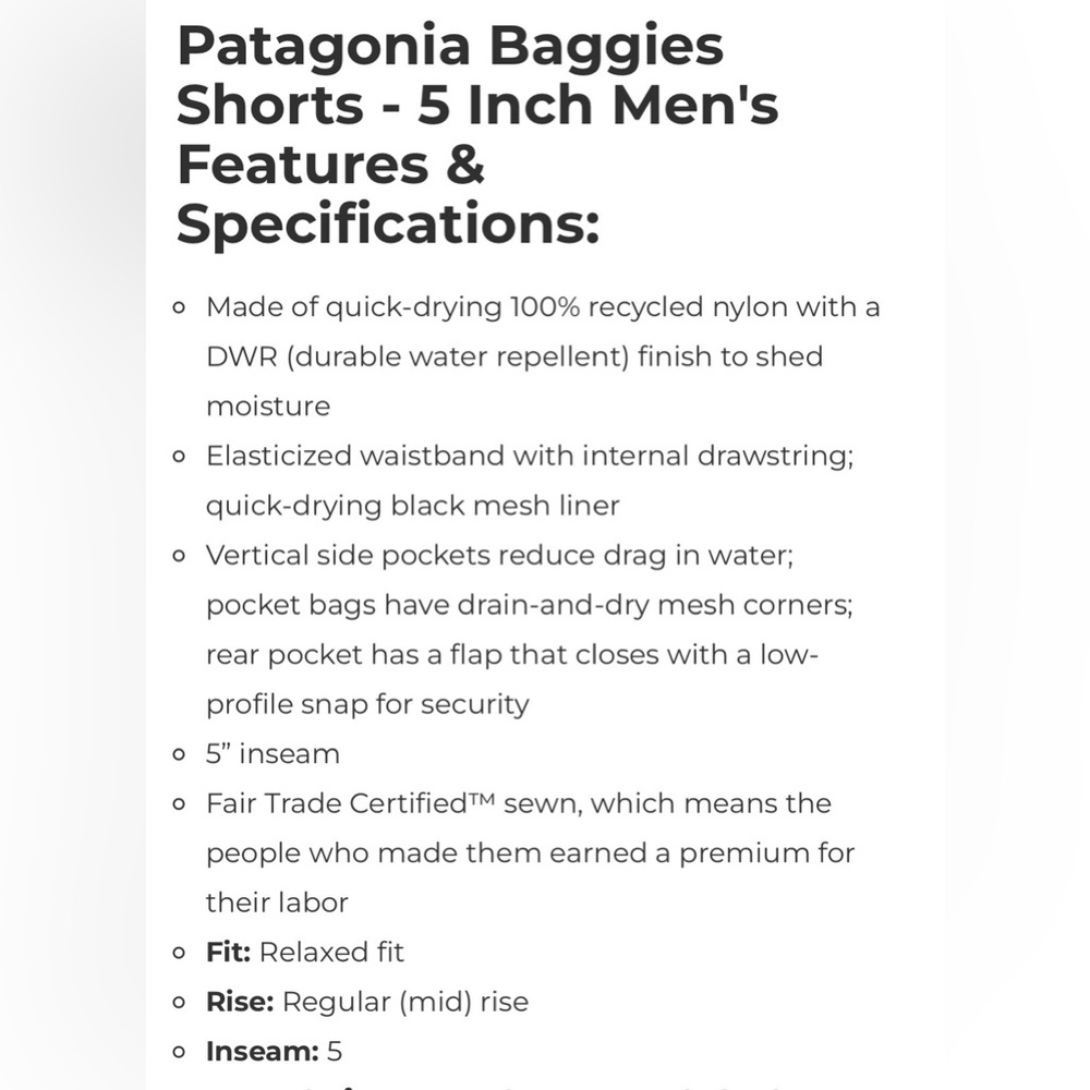Patagonia Baggies Shorts Size S - Picture 11 of 11